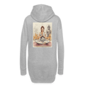 Namaste, gemütliches Hoodie-Kleid in Premium-Qualität - heather grey