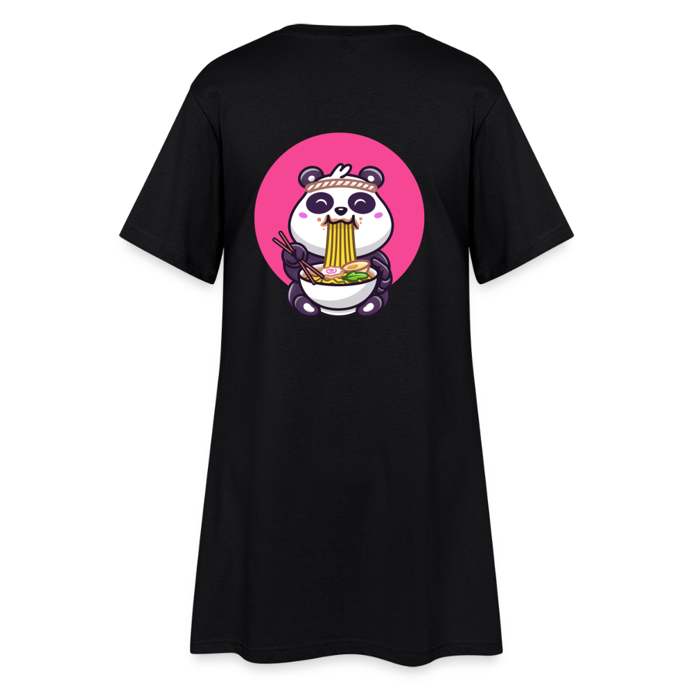 Panda Ramen, weiches Kleid aus T-Shirtstoff - black