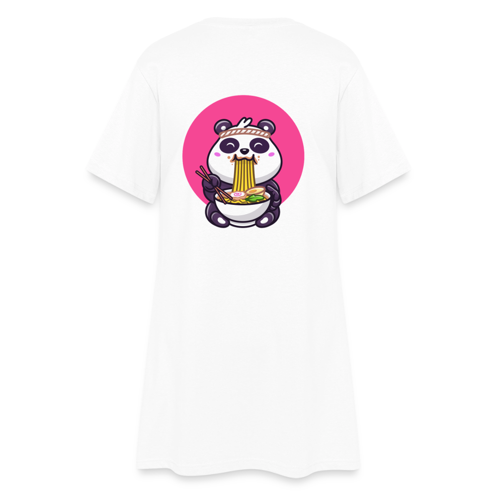Panda Ramen, weiches Kleid aus T-Shirtstoff - white