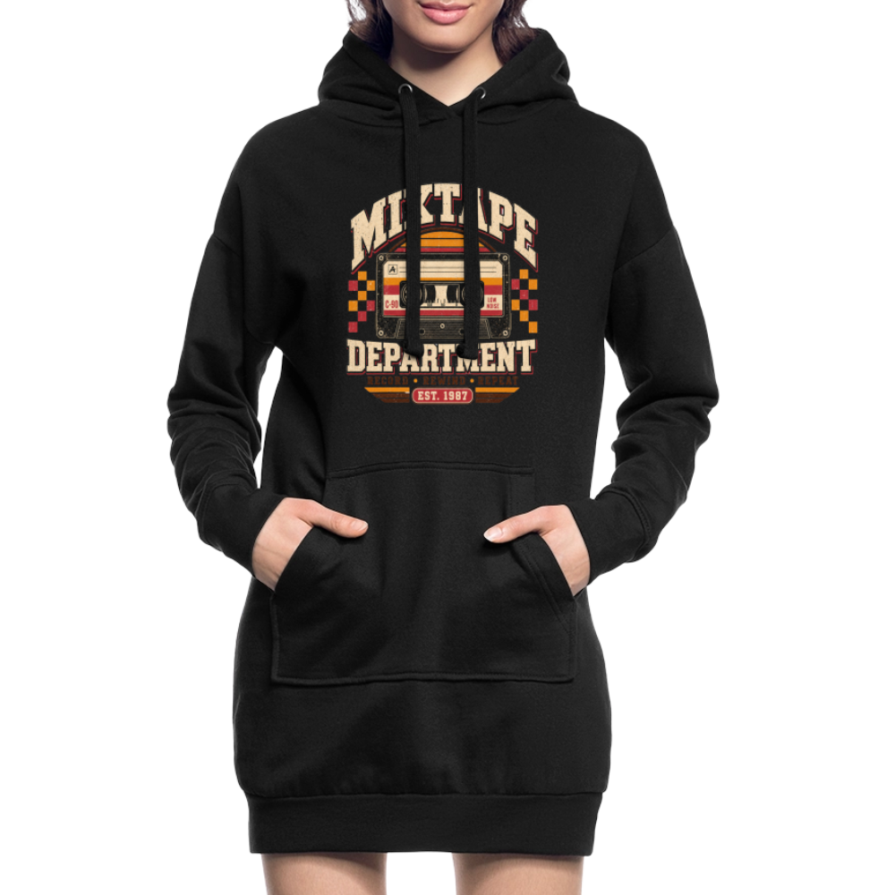 Mixtape Department - Hoodie Kleid - black