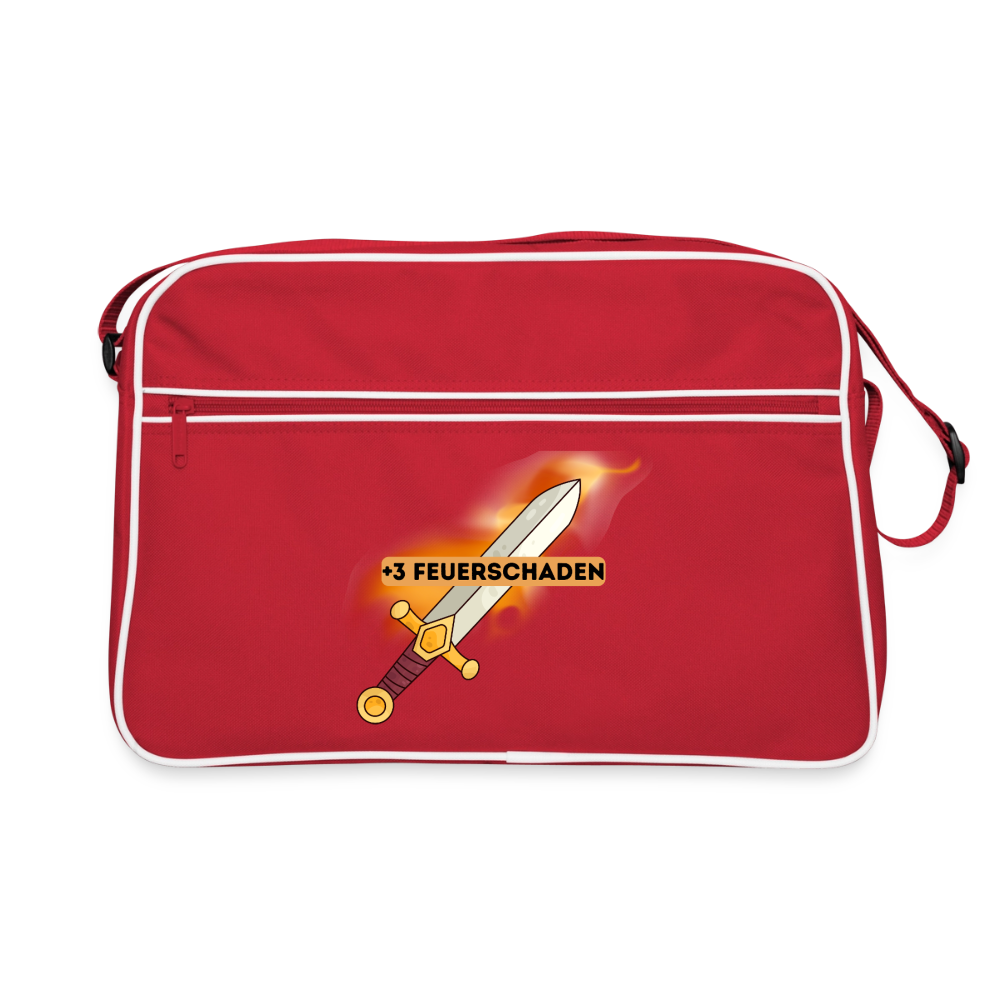 +3 Feuerschaden, RPG, Retro-Bag, Umhängetasche - red/white
