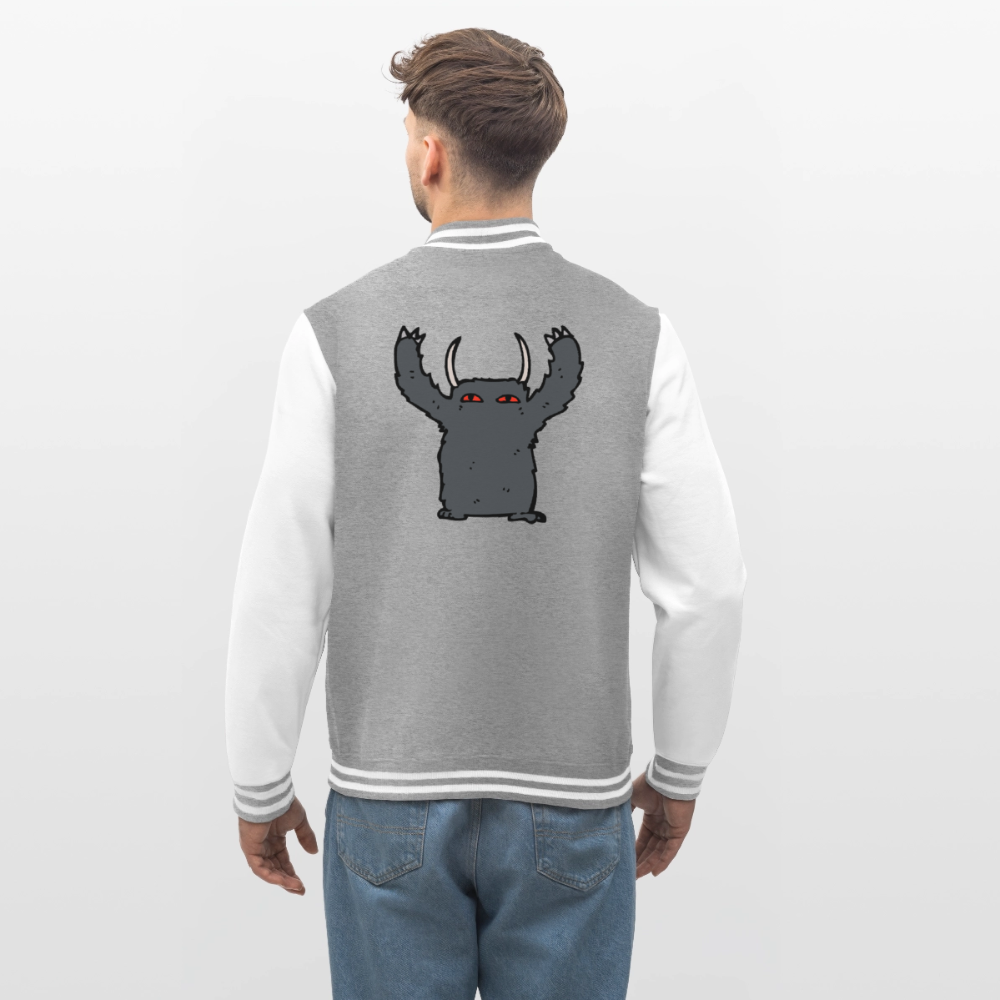 Buh! Monster,  Collegejacke aus hochwertigem Baumwollmix - heather grey/white