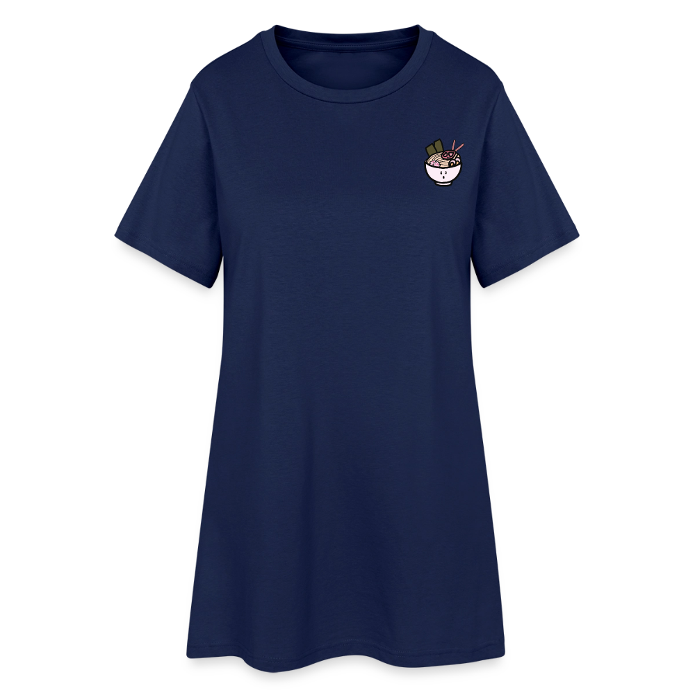 Panda Ramen, weiches Kleid aus T-Shirtstoff - light navy