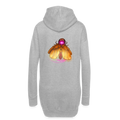 Leuchtkäfer, gemütliches Hoodie-Kleid in Premium-Qualität - heather grey