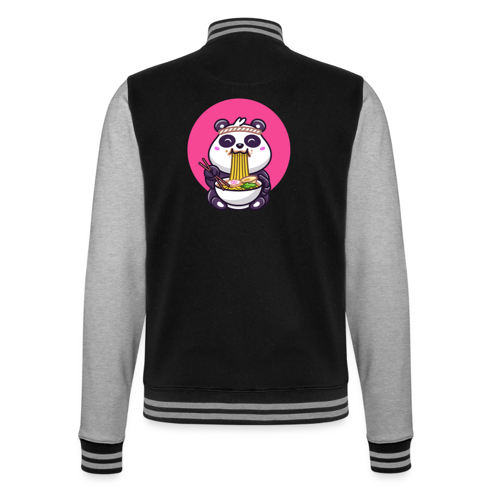 Panda Ramen, Collegejacke aus hochwertigem Baumwollmix - black/heather grey