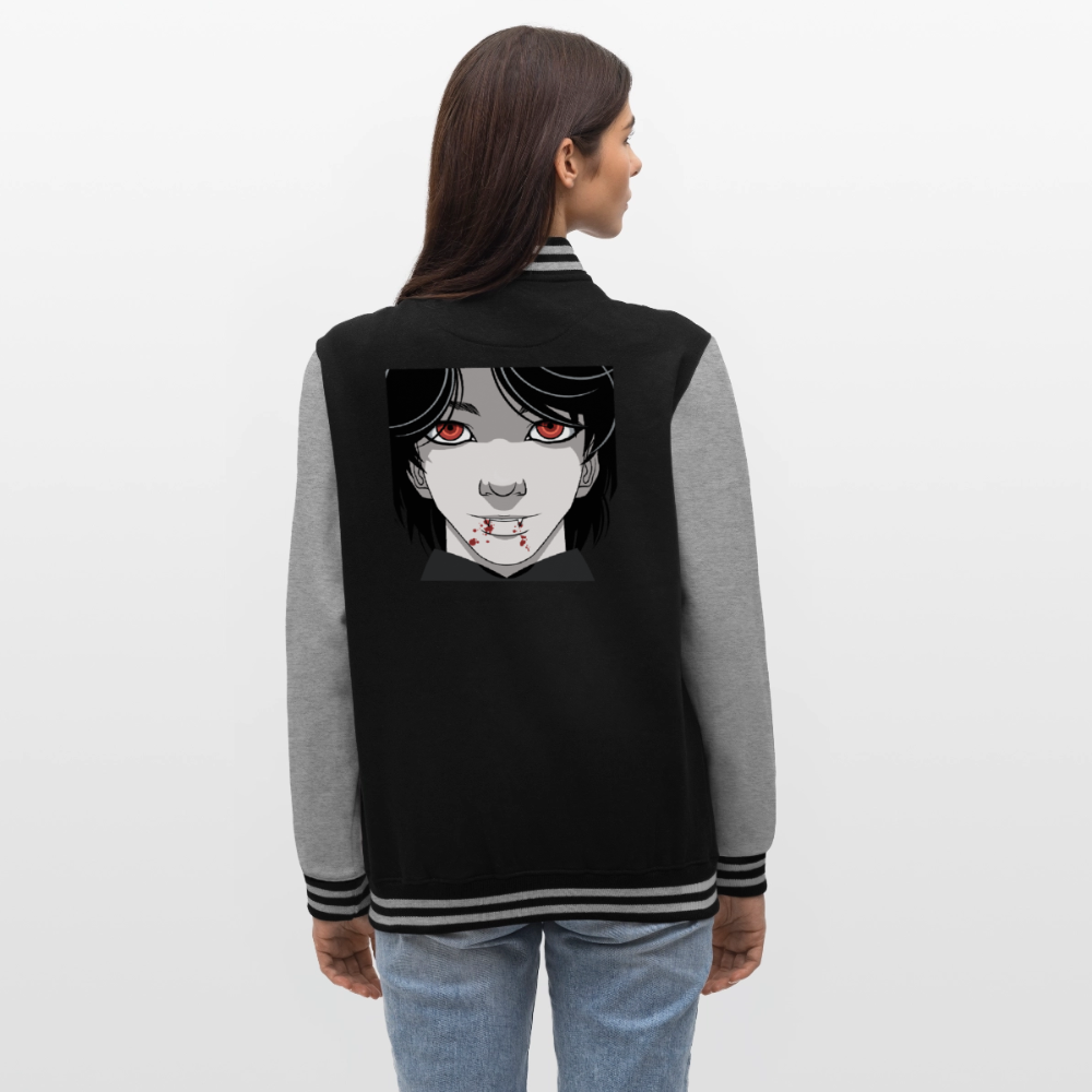 College Sweat JacketManga Vampir, weiche Collegejacke in Premium-Qualität - black/heather grey