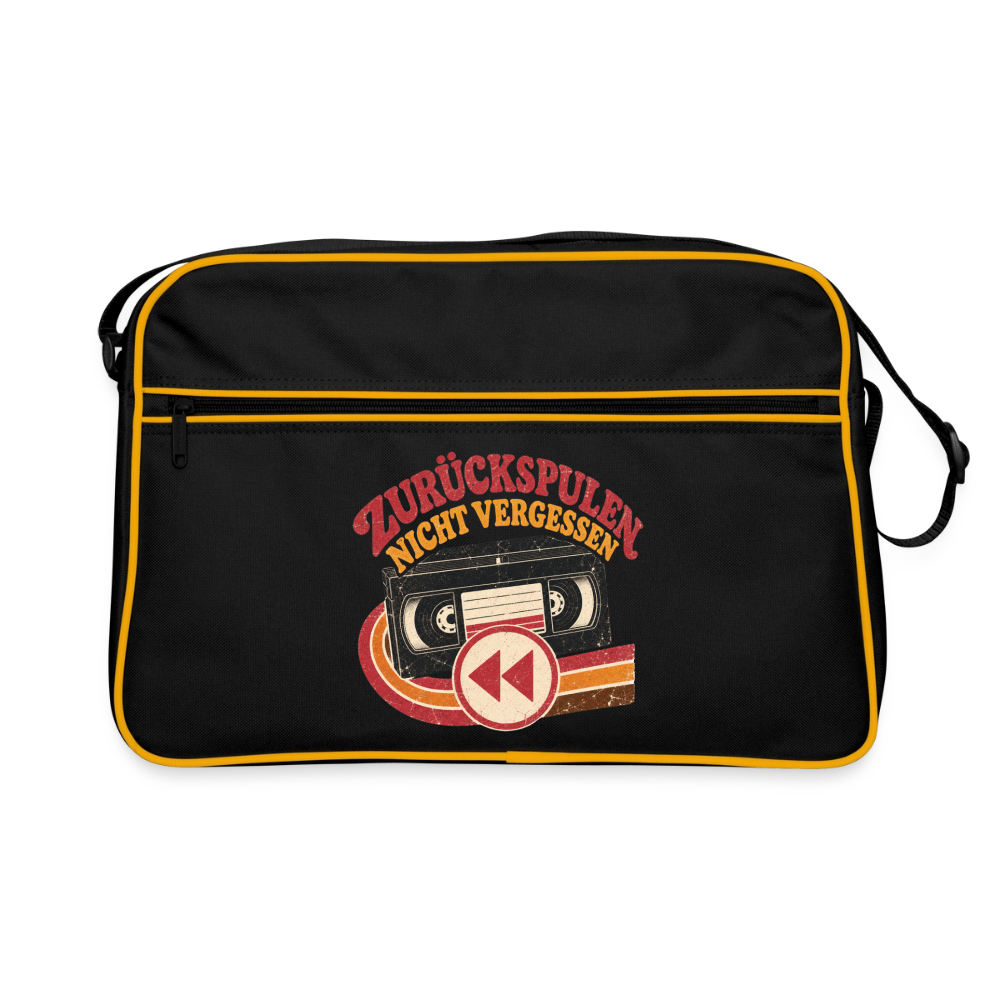 Zurückspulen nicht vergessen - Retro Bag - black/gold