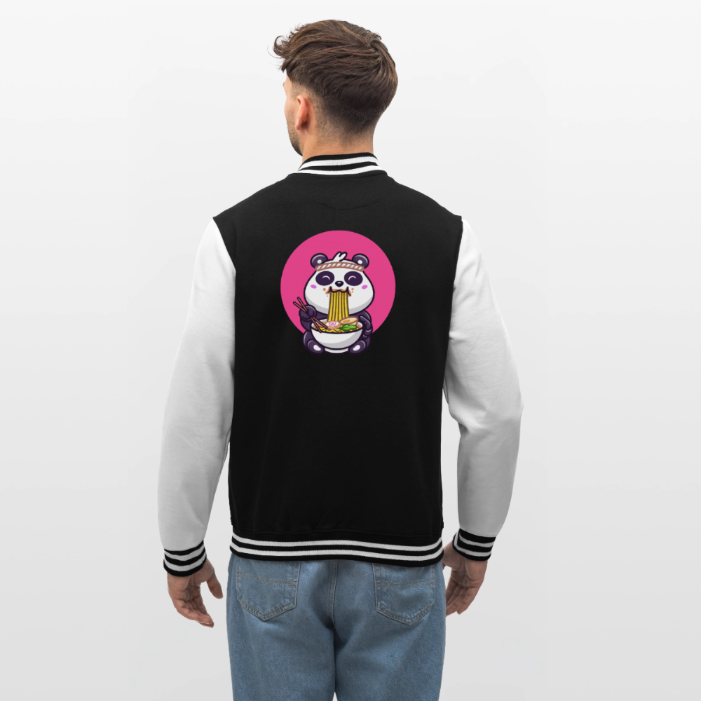 Panda Ramen, Collegejacke aus hochwertigem Baumwollmix - black/white