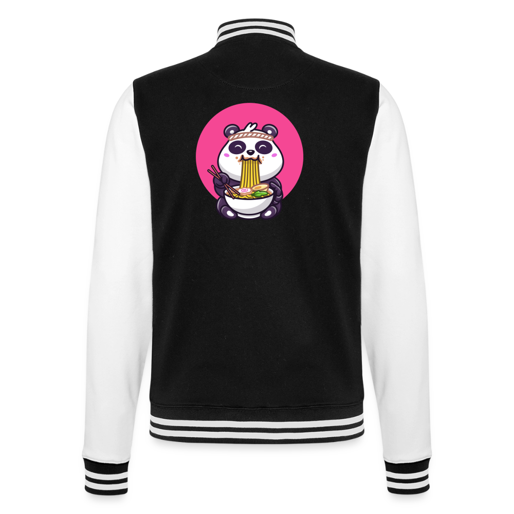 Panda Ramen, Collegejacke aus hochwertigem Baumwollmix - black/white