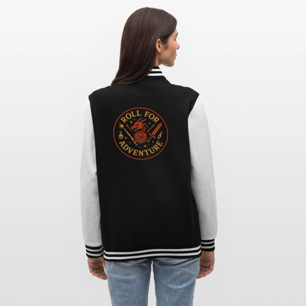 Rollenspiel "Epic Roll", weiche Collegejacke in Premium-Qualität - black/white