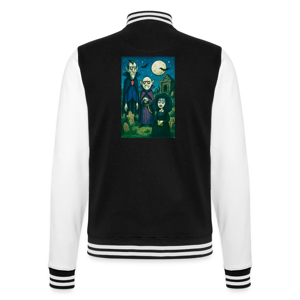 Friedhof der Vampire, weiche Collegejacke in Premium-Qualität - black/white