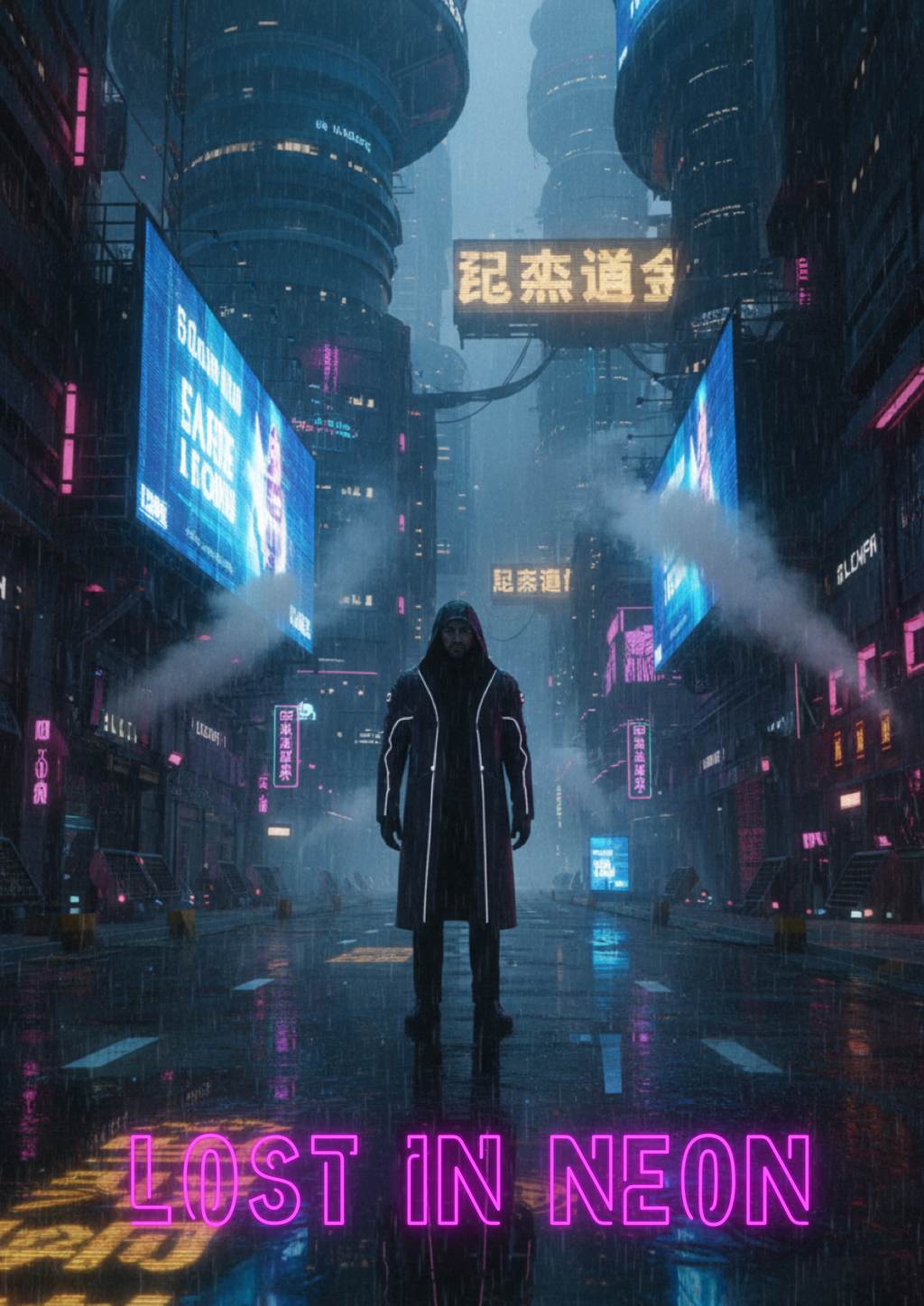 Lost in Neon - Poster Din A2