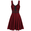 Gothic Punk Slip Dress mit Schnürdetails