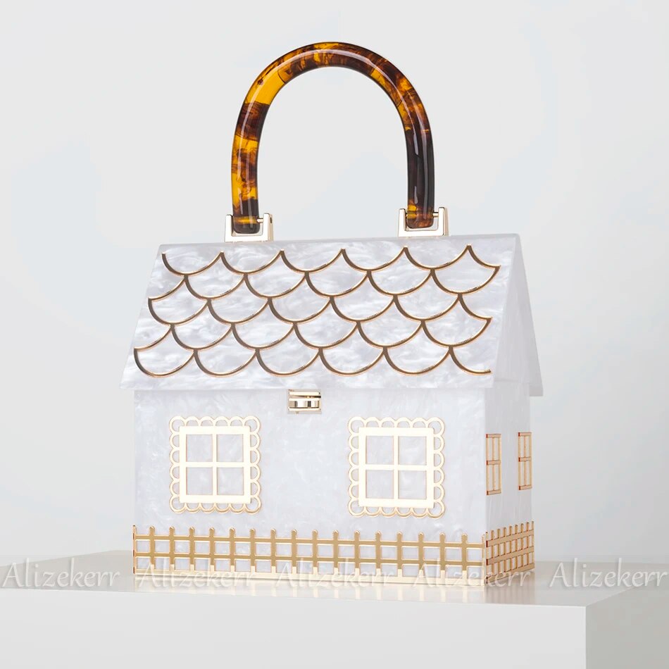 Haus Handtasche aus Acryl