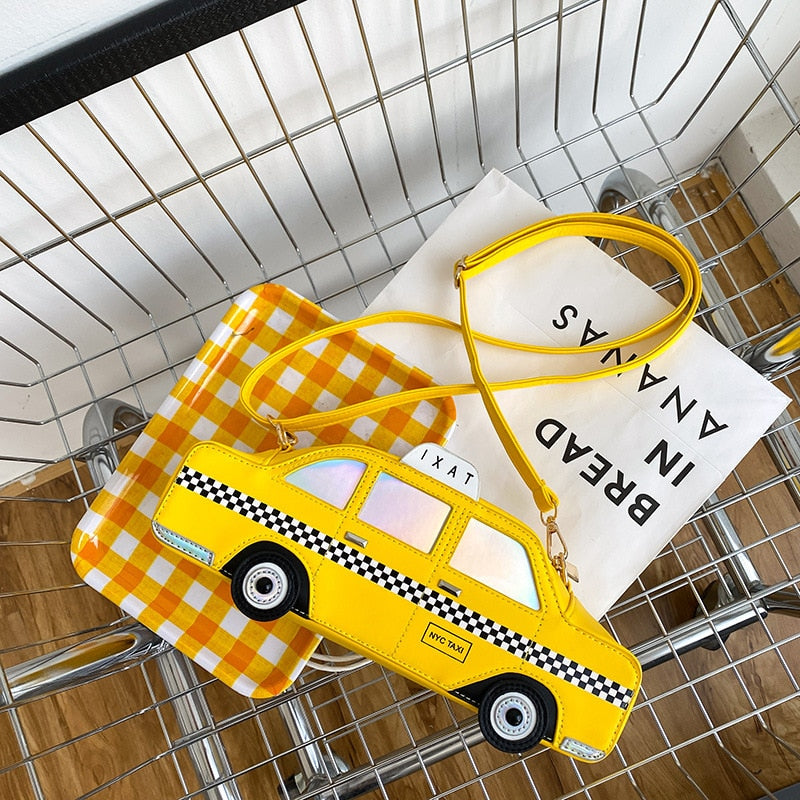 Taxi Handtasche mit Schulterkette