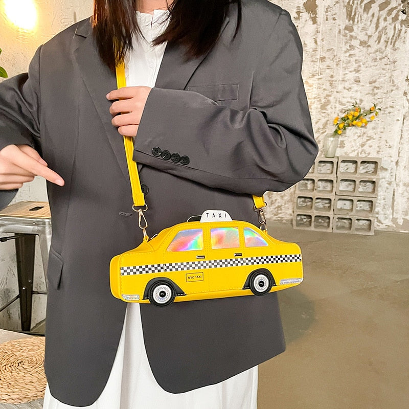 Taxi Handtasche mit Schulterkette