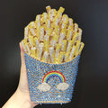 Pommes Clutch mit Strassbesatz