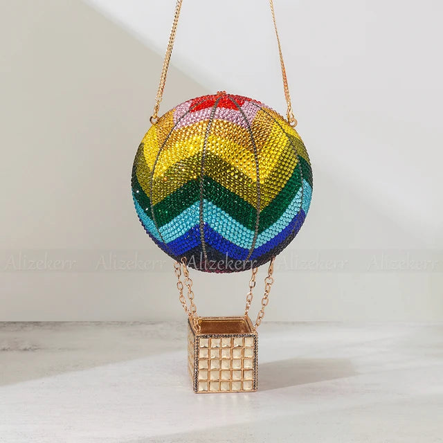 Strass Handtasche Heißluftballon