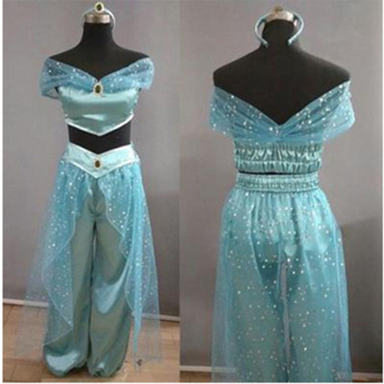 Wüstenprinzessin Cosplay Kostüm in Blau