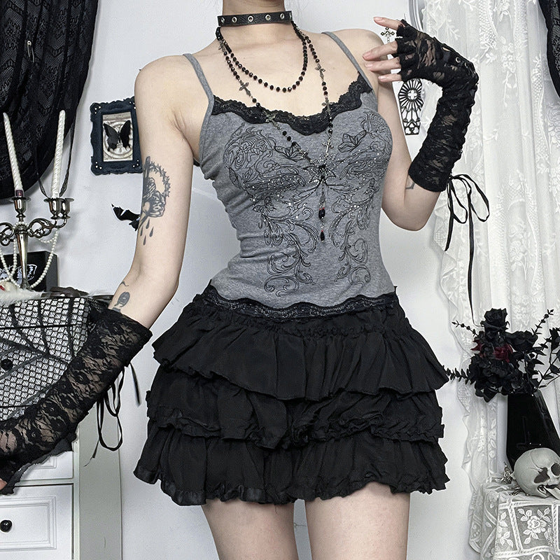Gothic Schmetterlings Tanktop