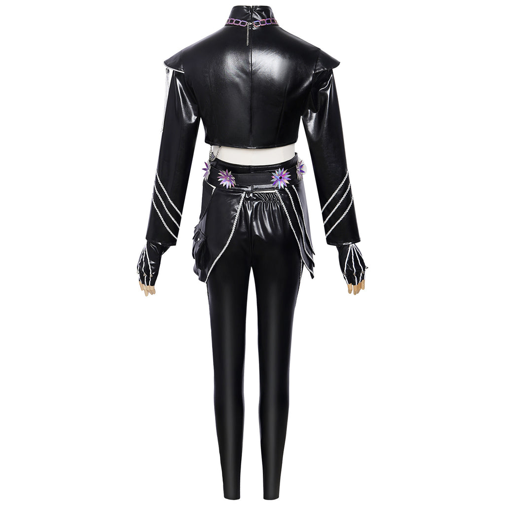 Dunkles Fantasy Cosplay Set in Lederoptik