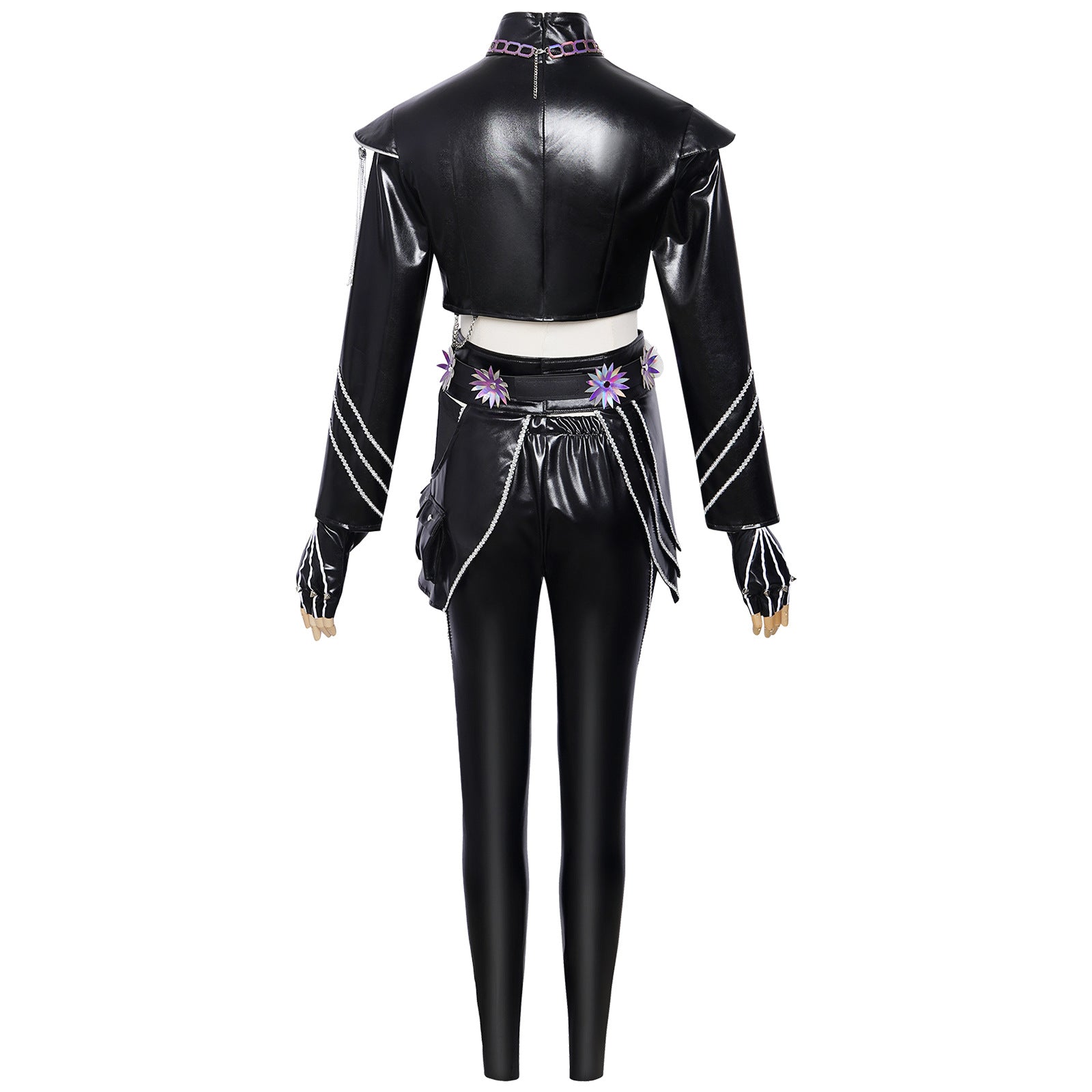 Dunkles Fantasy Cosplay Set in Lederoptik