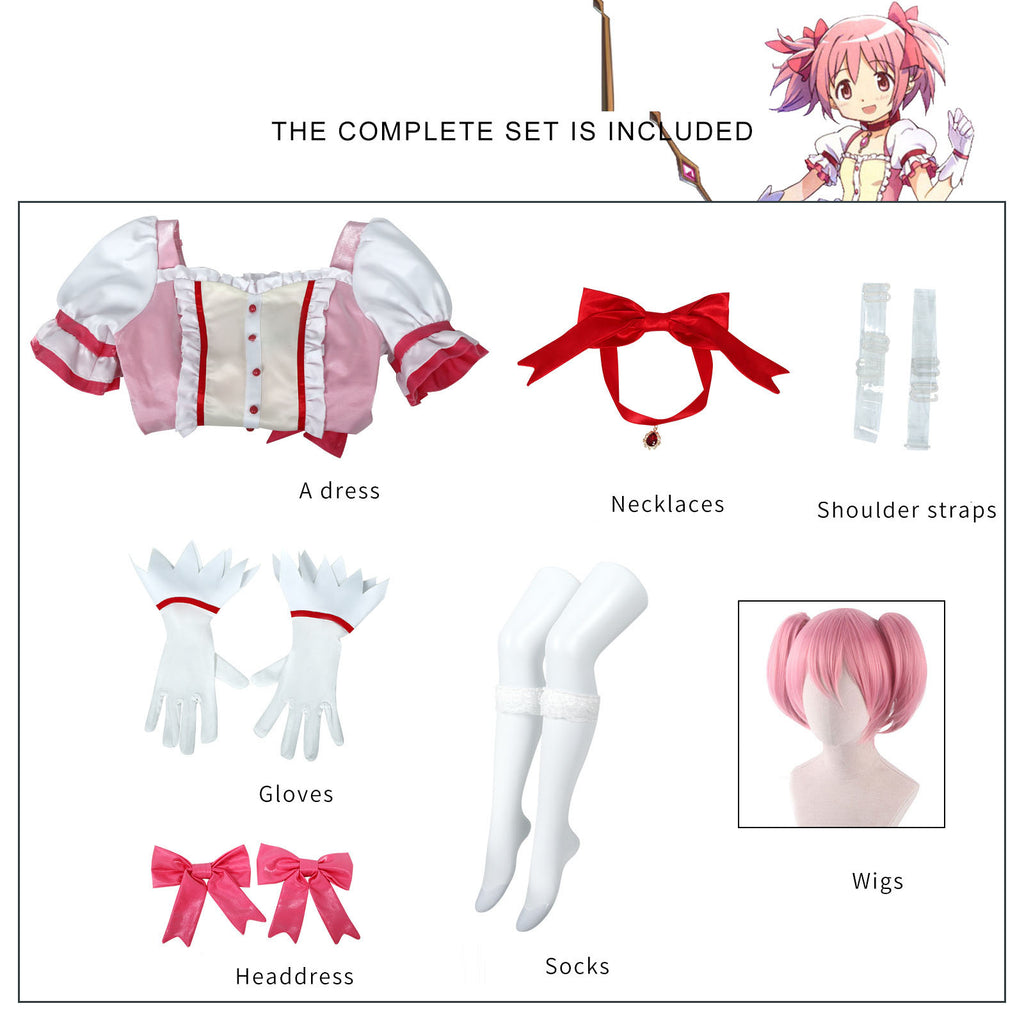 Magische Heldin Cosplay Kostüm mit Schleife