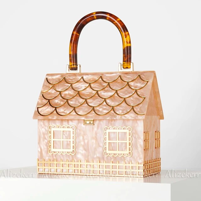 Haus Handtasche aus Acryl