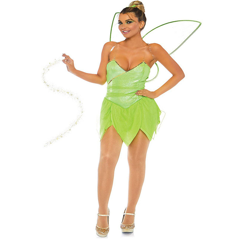 Feenprinzessin Cosplay Kostüm mit Flügeln