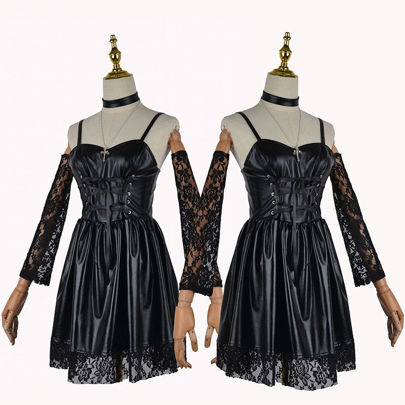 Gothic Idol Cosplay Kostüm mit Perücke