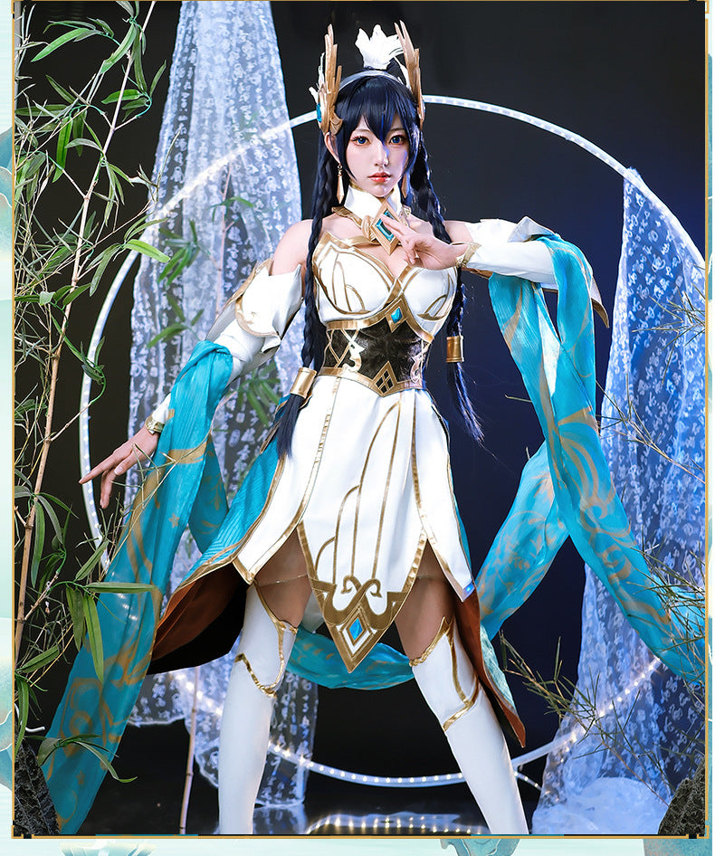 Schwerttänzerin Cosplay Kostüm mit Rüstungselementen