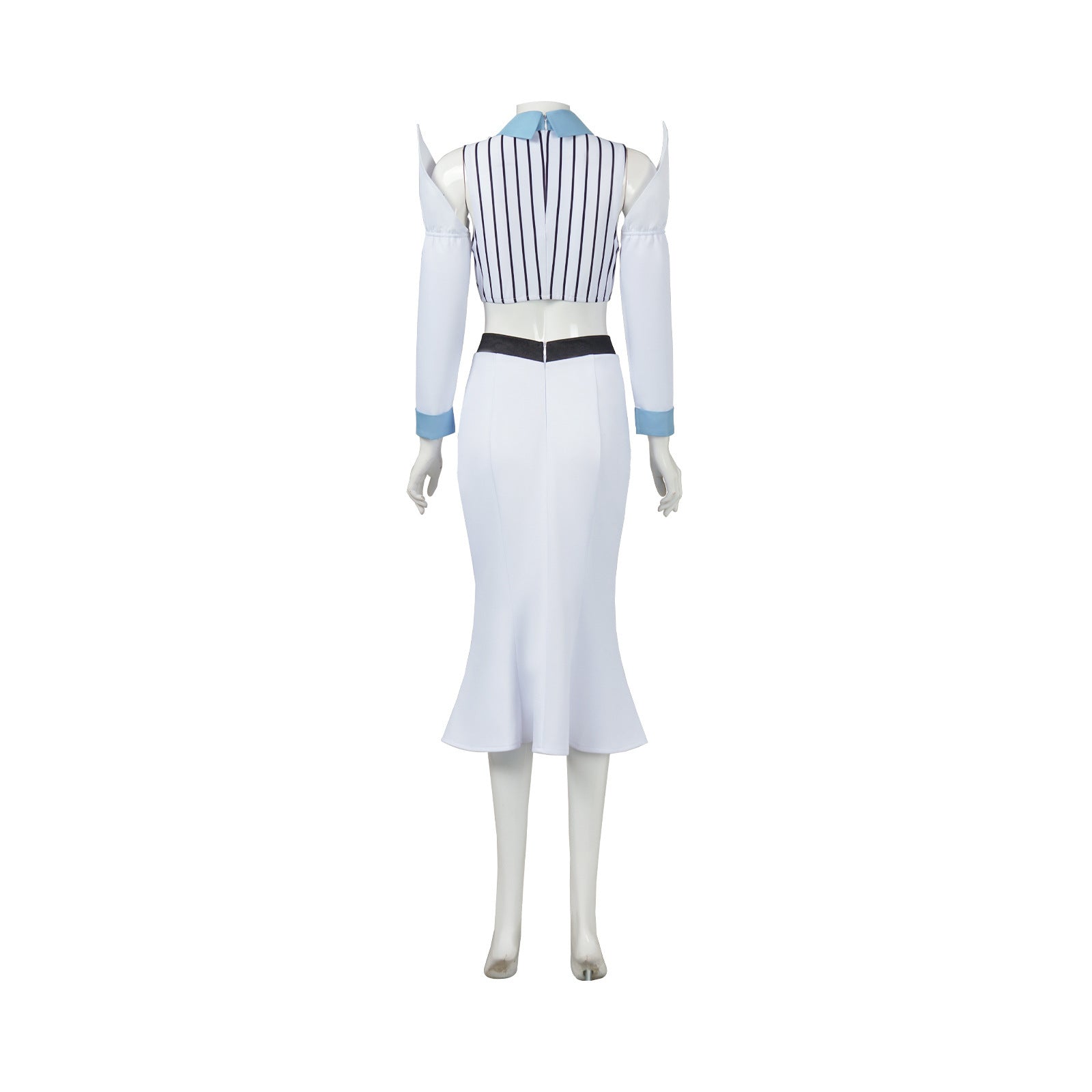 Weiße Fantasy Cosplay Uniform mit Rock