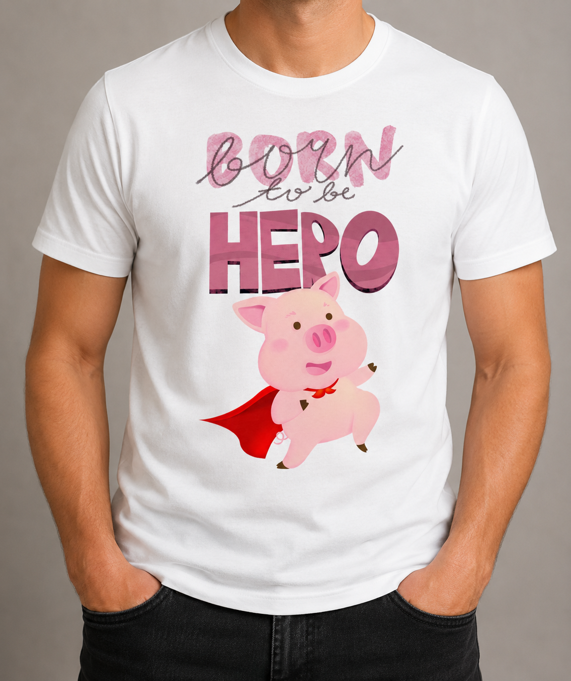 Born to be Hero - Heavy Cotton T-Shirt