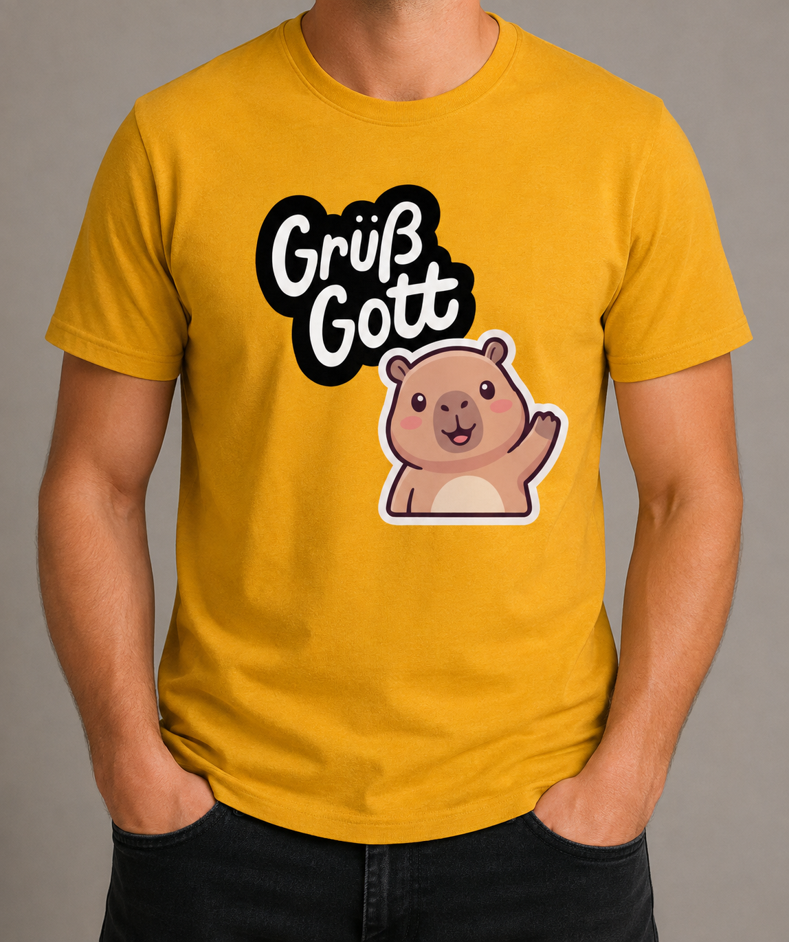 Grüß Gott Capybara | - Heavy Cotton T-Shirt