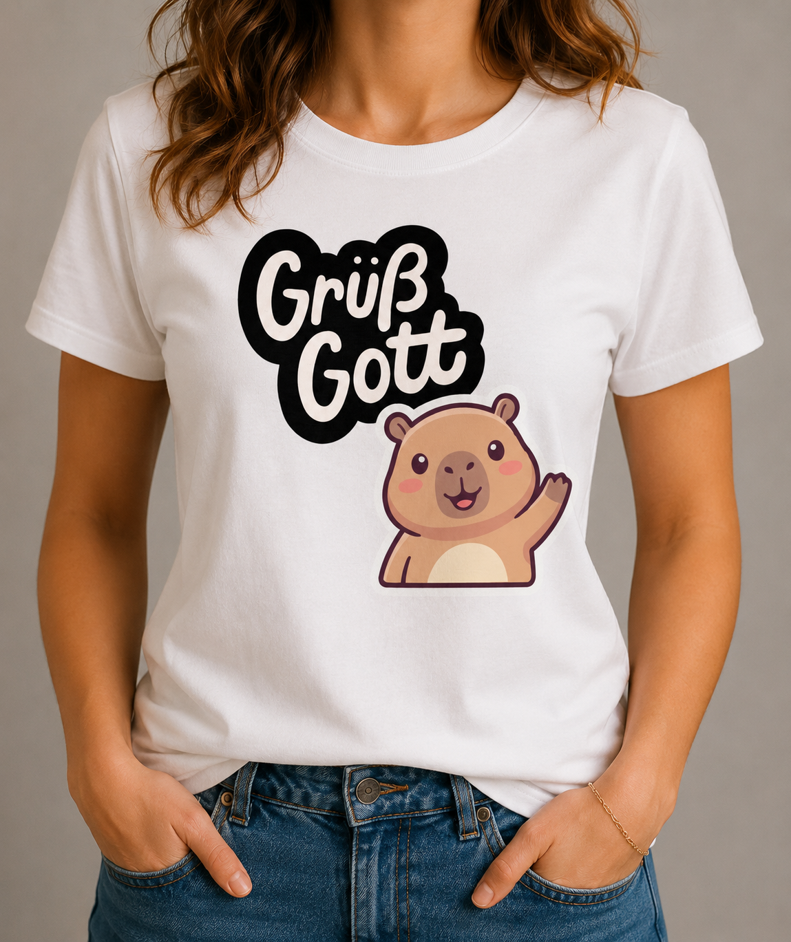Grüß Gott Capybara | - Heavy Cotton T-Shirt