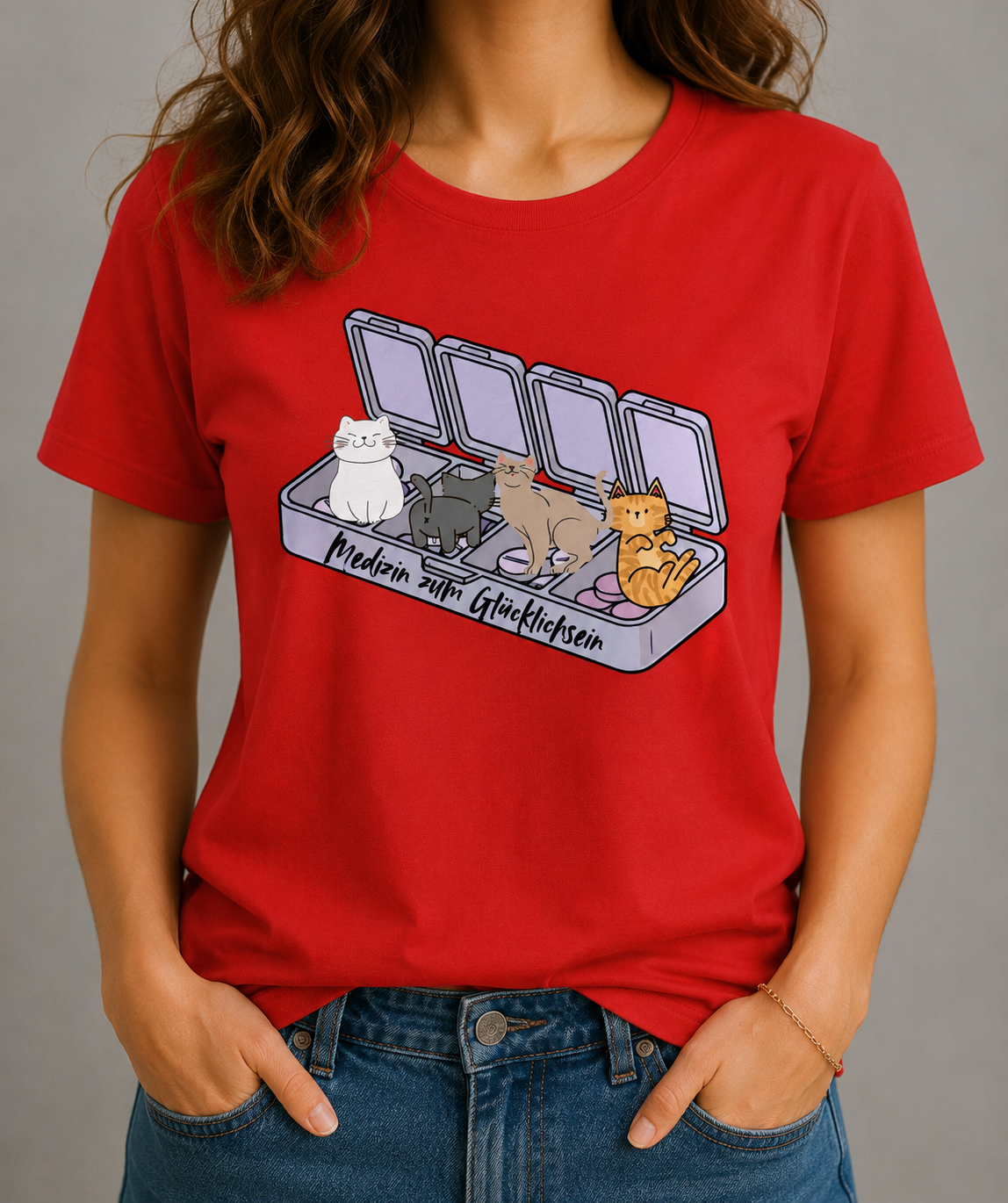 Medizin zum Glücklichsein - Heavy Cotton T-Shirt
