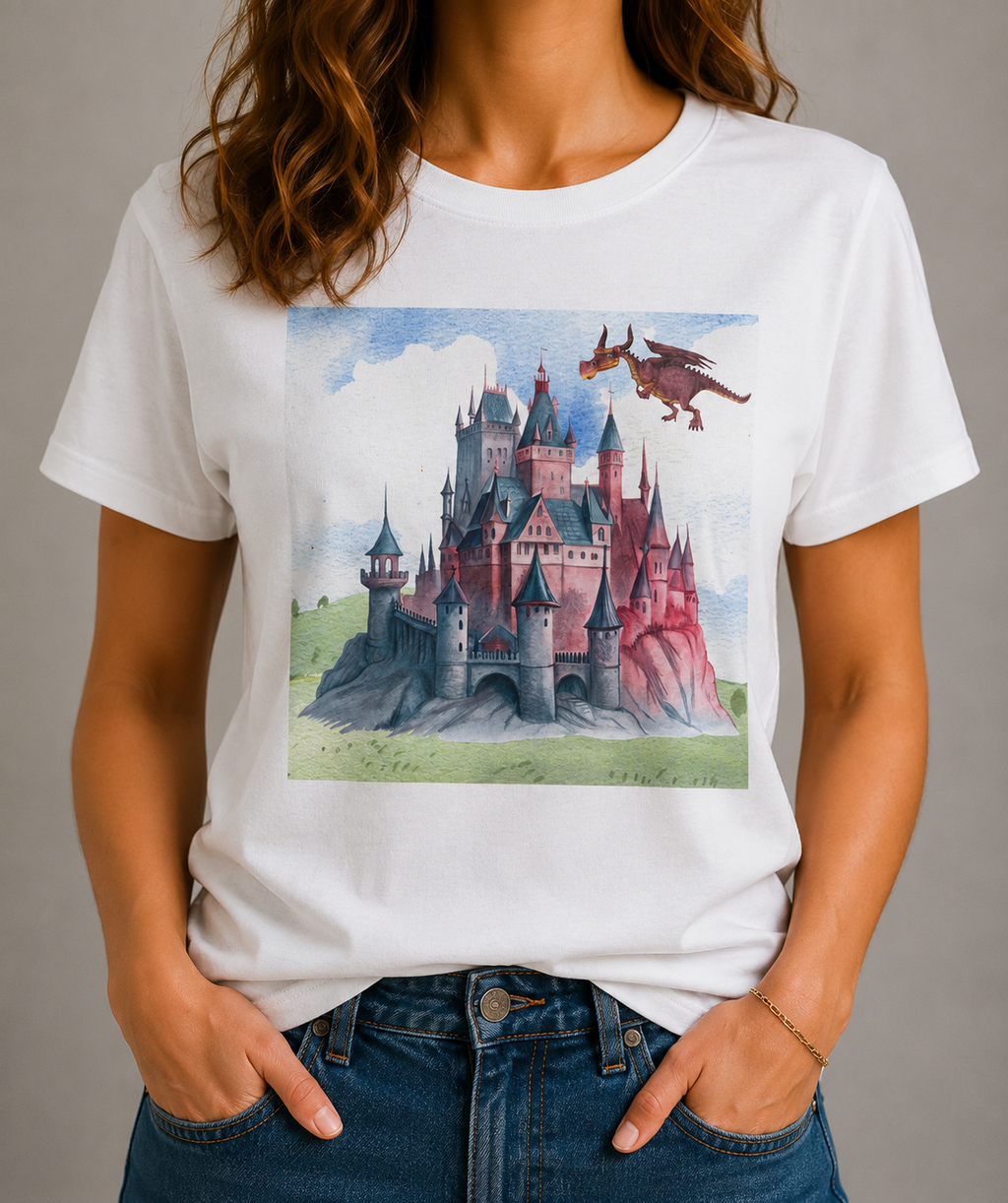 Das Schloss der Drachen - Heavy Cotton T-Shirt