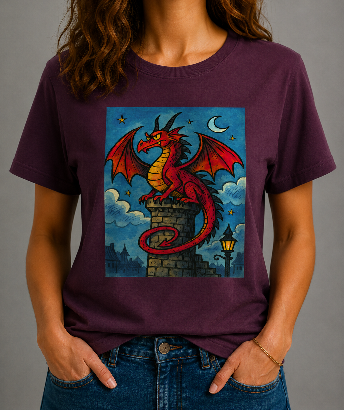 Red Dragon - Nightwatch-Edition - Heavy Cotton T-Shirt