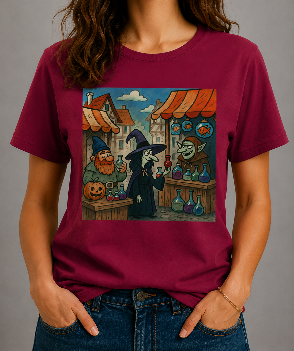 Niedlicher Hexenmarkt - Heavy Cotton T-Shirt
