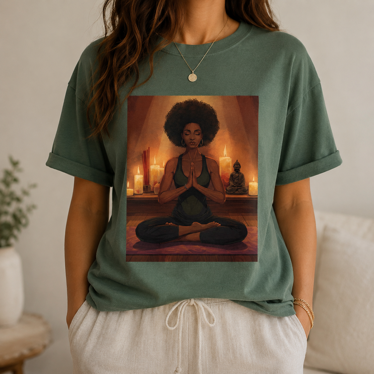 Yoga & Serenity - Heavy Cotton T-Shirt