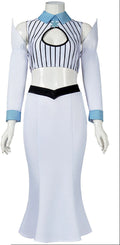 Weiße Fantasy Cosplay Uniform mit Rock