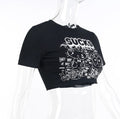 Gothic Kitty Crop Top