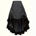 Gothic Vintage Rock mit asymmetrischem Volantsaum