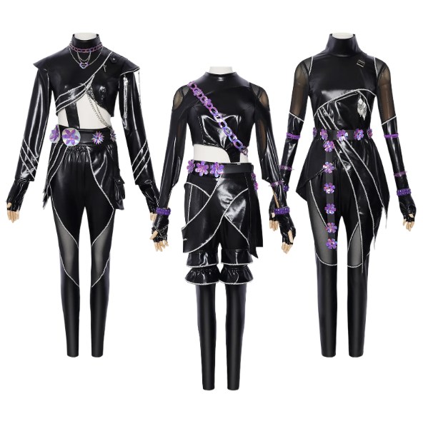 Dunkles Fantasy Cosplay Set in Lederoptik