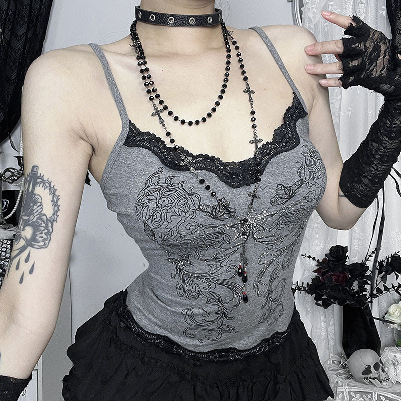 Gothic Schmetterlings Tanktop