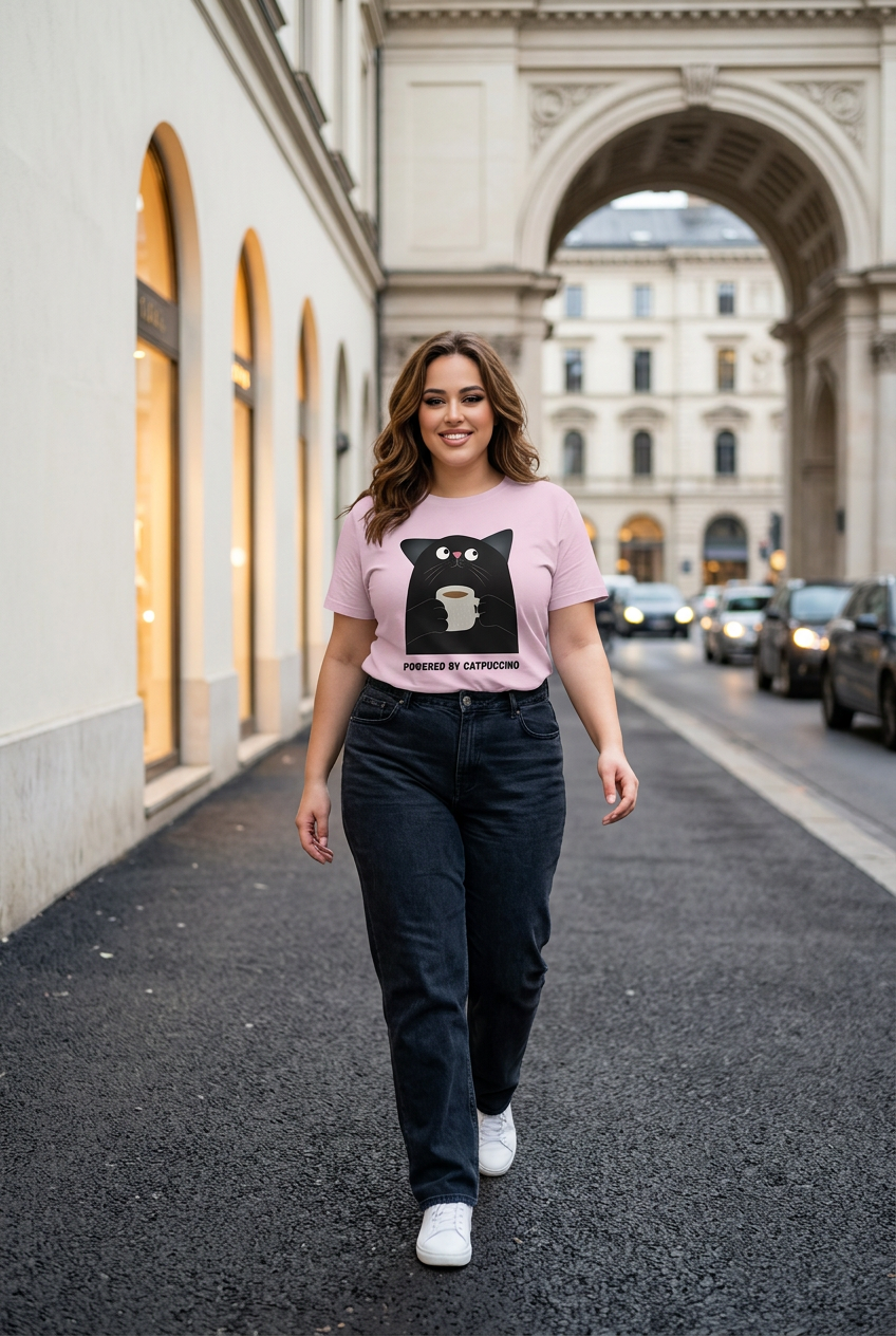 Powered by Catpuccino - Heavy Cotton T-Shirt