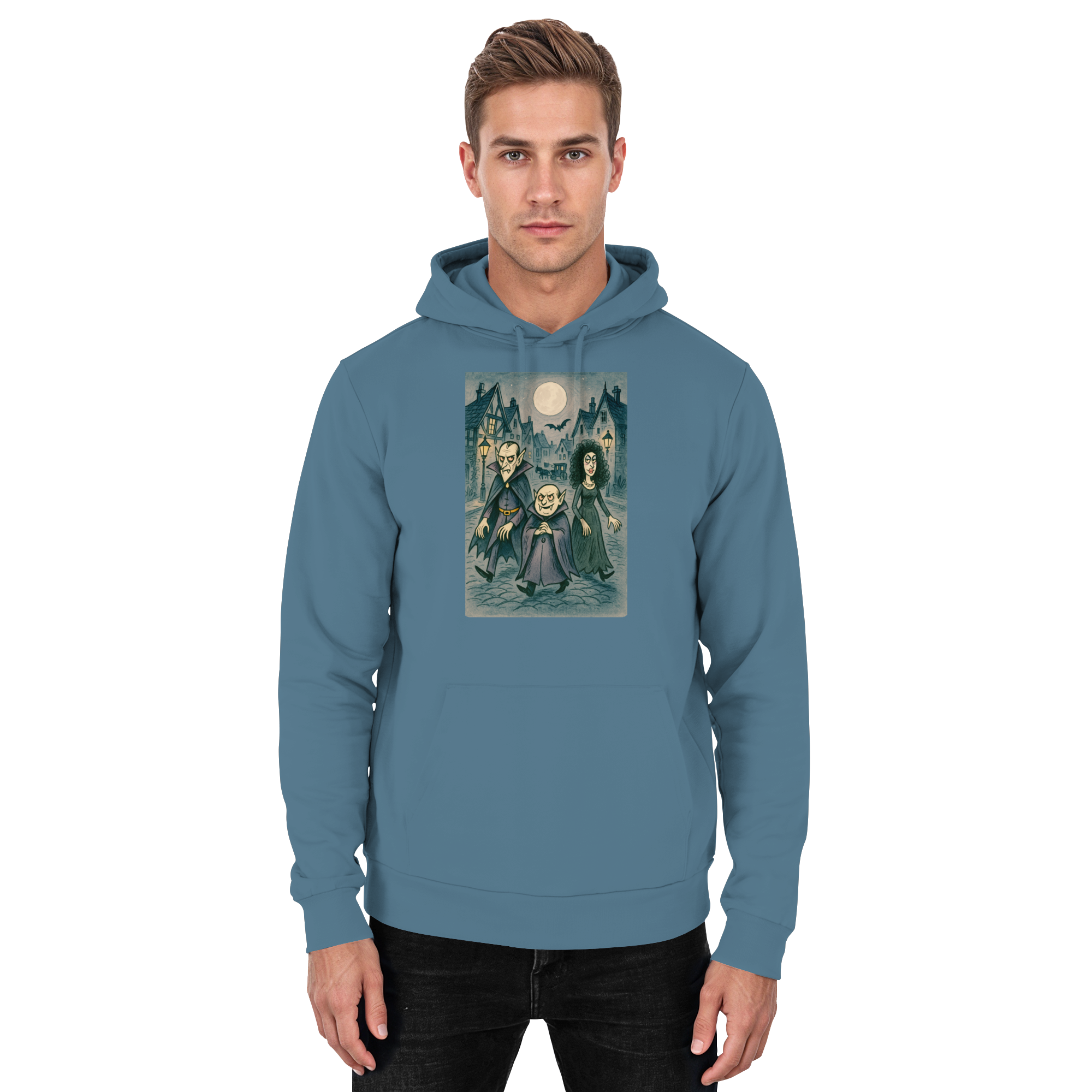 Mondschein in der Monstergasse - Basic Unisex Hoodie