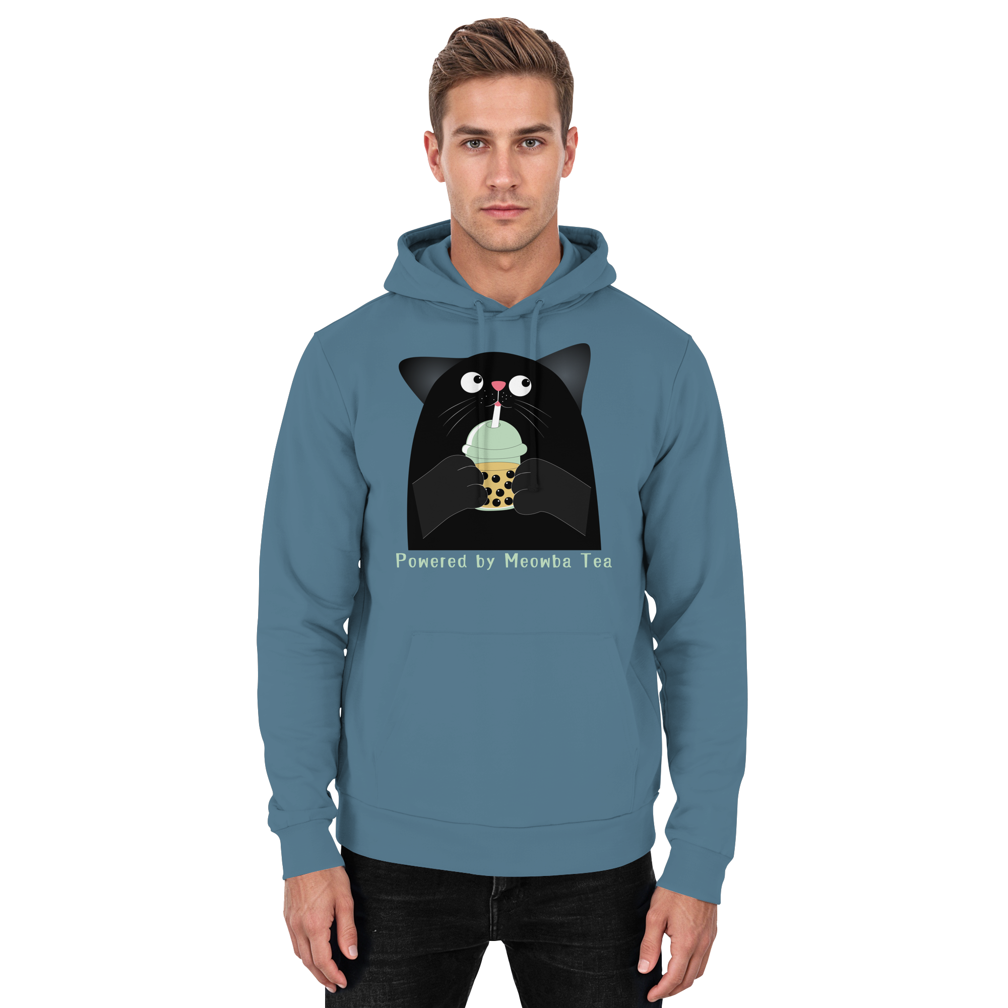Powered by Meowba Tea - Basic Unisex Hoodie