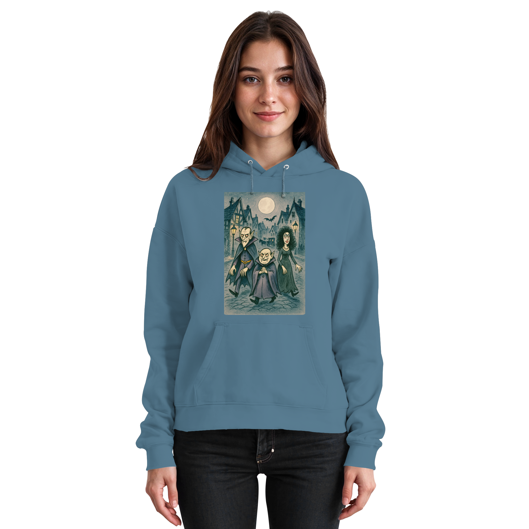 Mondschein in der Monstergasse - Basic Unisex Hoodie