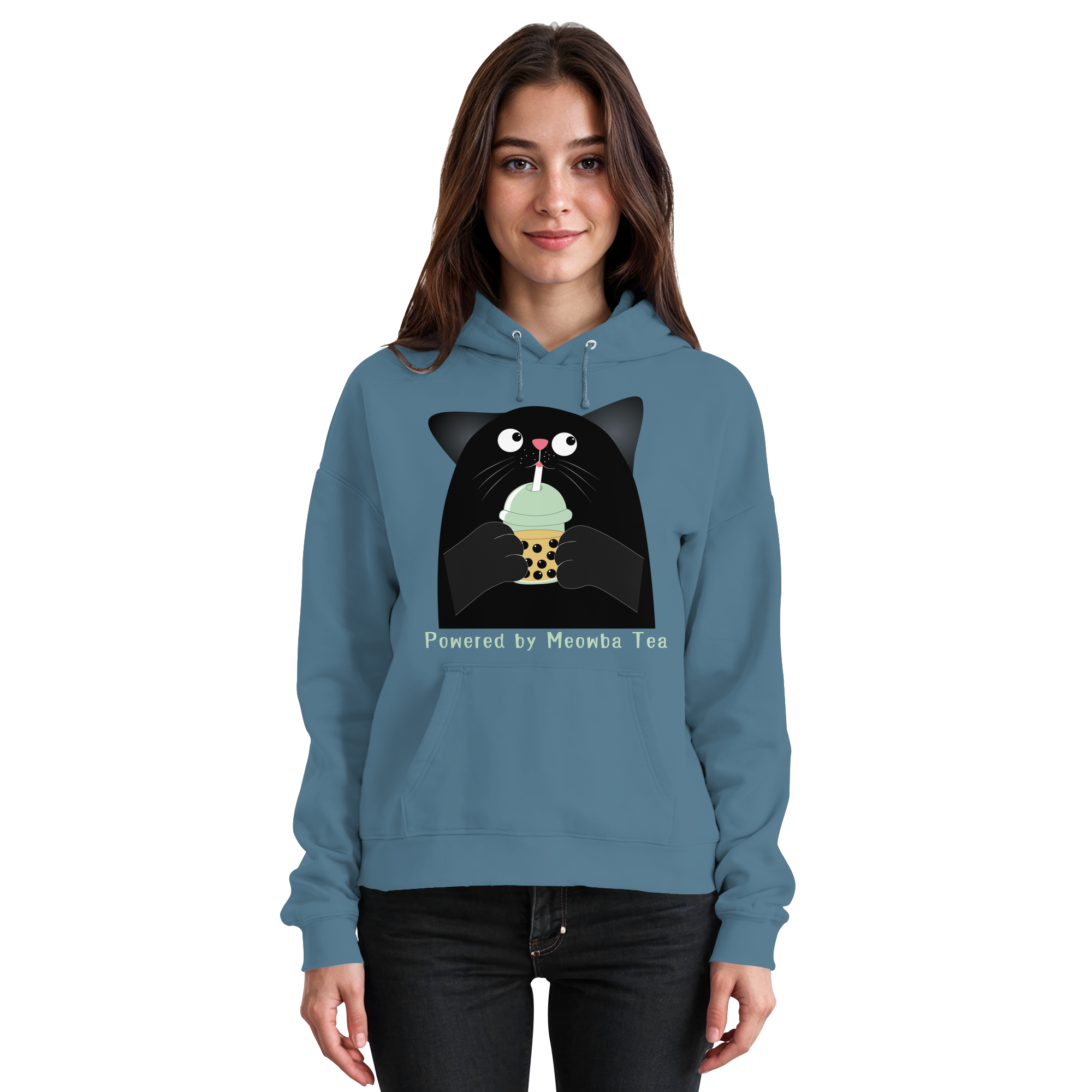 Powered by Meowba Tea - Basic Unisex Hoodie